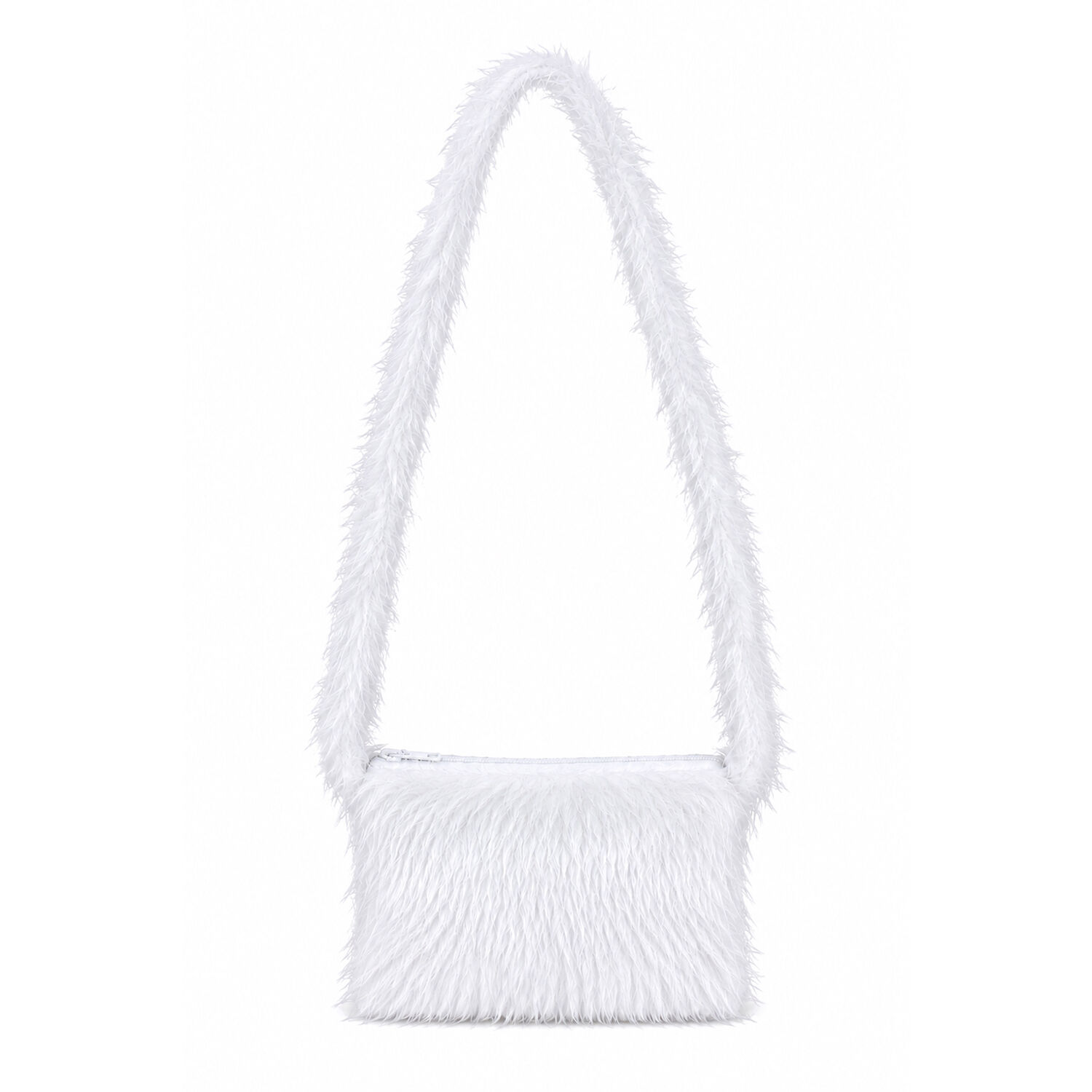 Tasche Pl�sch Deluxe, Umh�ngetasche, wei�