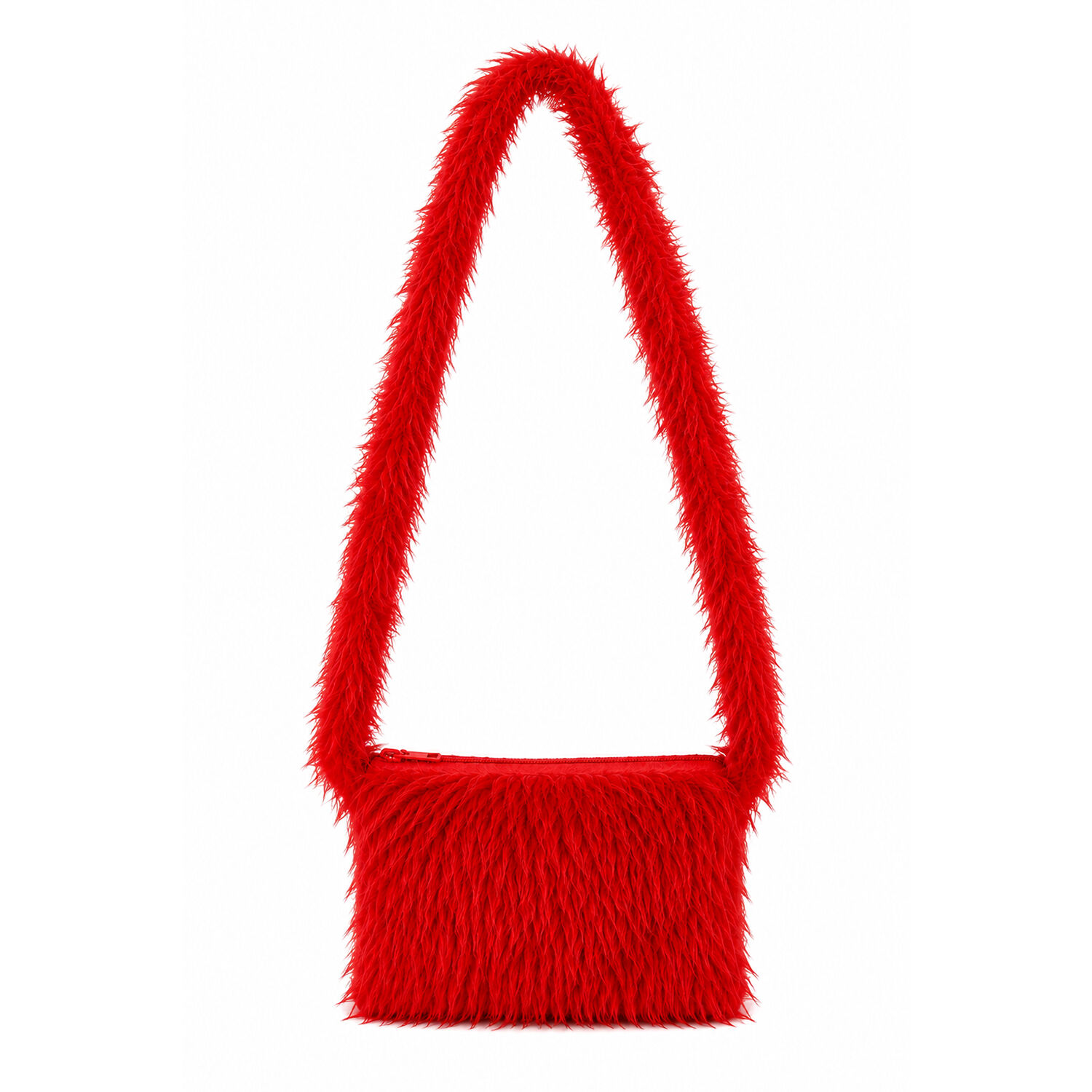 Tasche Pl�sch Deluxe, Umh�ngetasche, rot