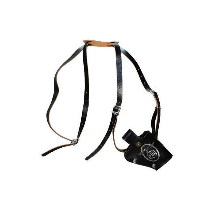 Schulterhalfter mit Riemen, 1 Tasche, schwarz