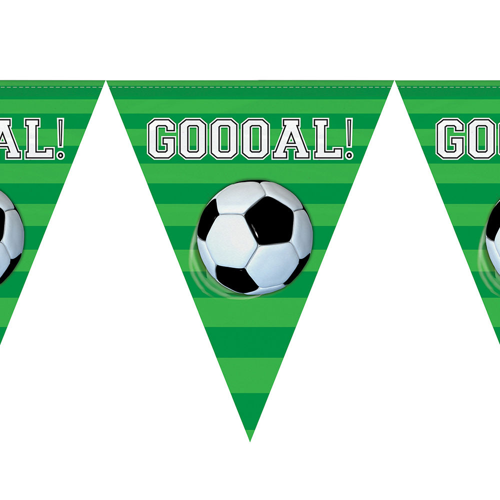 Große Wimpelkette Goal, Fußball Kindergeburtstag Dekoration, Länge: ca. 3,66 m