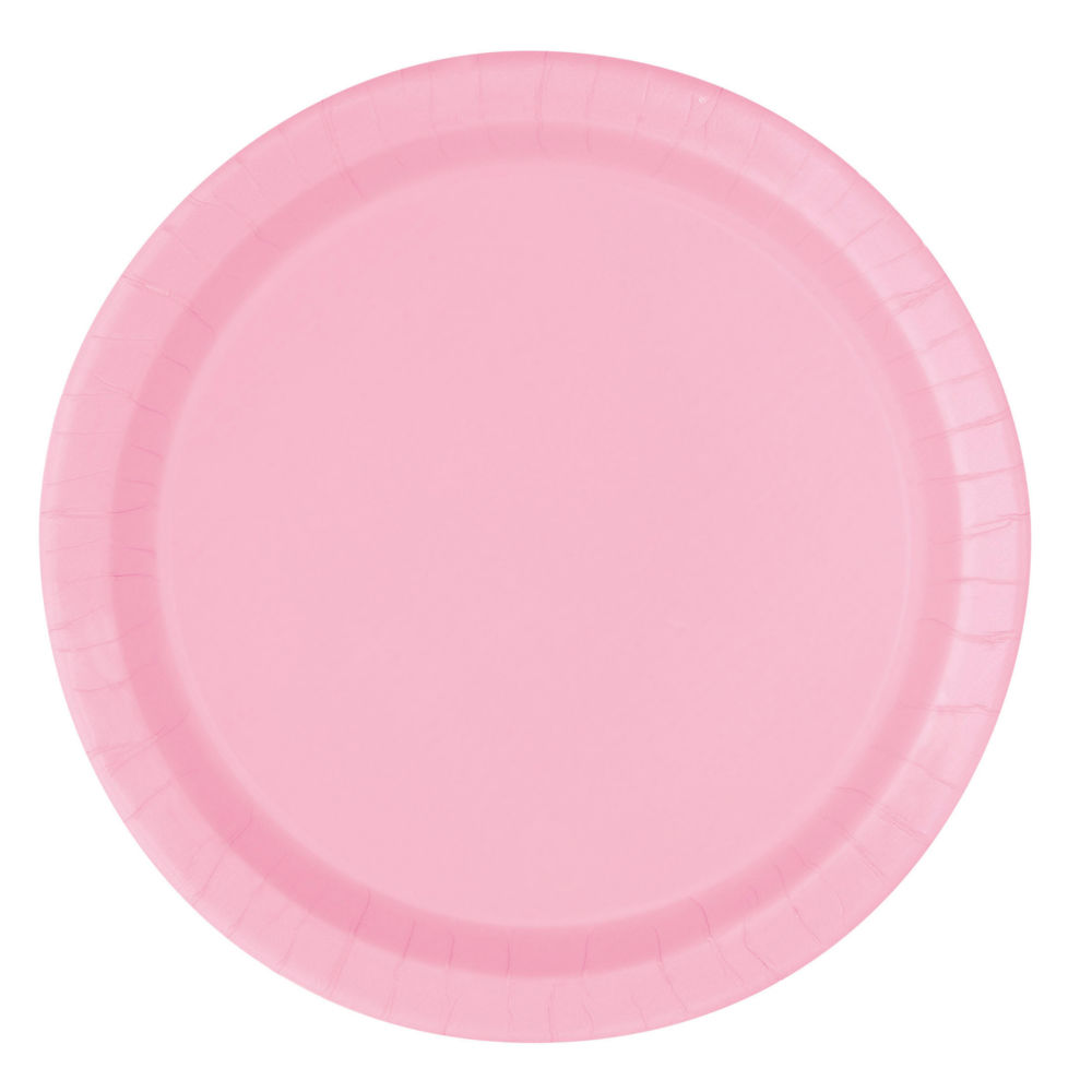NEU Teller aus Pappe, 8 Stück, Größe ca. 18cm, rosa, Premiumqualität ohne Plastik