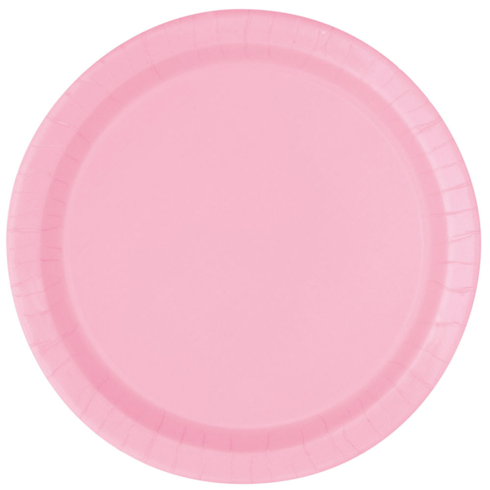 NEU Teller aus Pappe, 8 Stck, Gre ca. 23cm, rosa, Premiumqualitt ohne Plastik