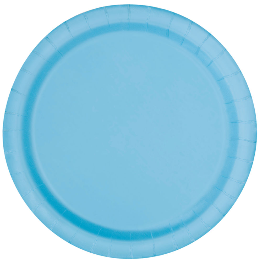 SALE Teller aus Pappe, 8 Stck, Gre ca. 23cm, hellblau, Premiumqualitt ohne Plastik