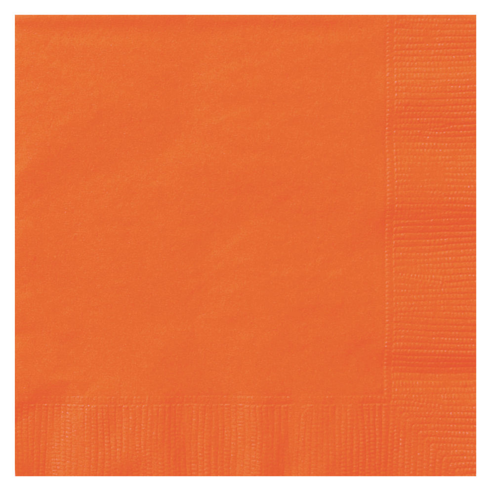 SALE Servietten aus Papier, 20 Stck, Gre ca. 25x25cm, orange
