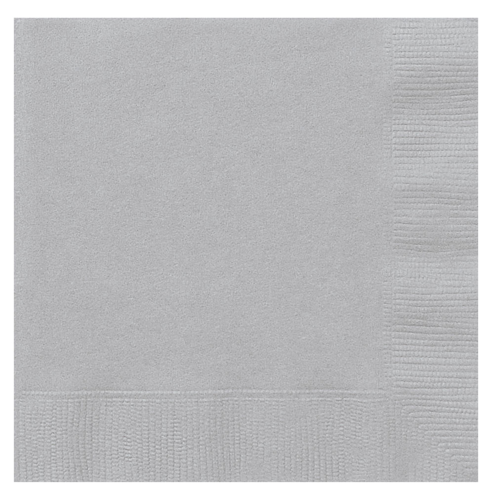 SALE Servietten aus Papier, 20 Stck, Gre ca. 33x33cm, silber