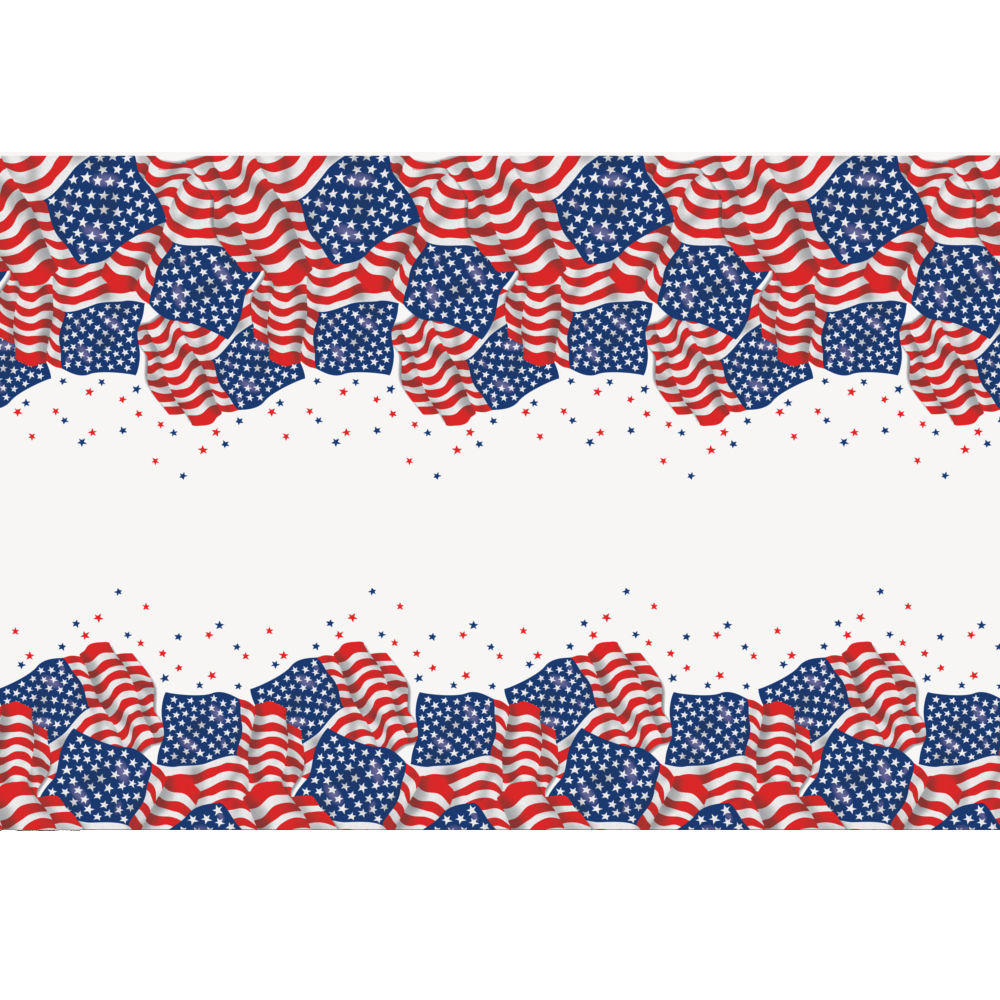 Tischdecke aus Kunststoff, Flagge Vereinigte Staaten / USA / Amerika, Größe: ca. 137 x 213 cm Bild 2