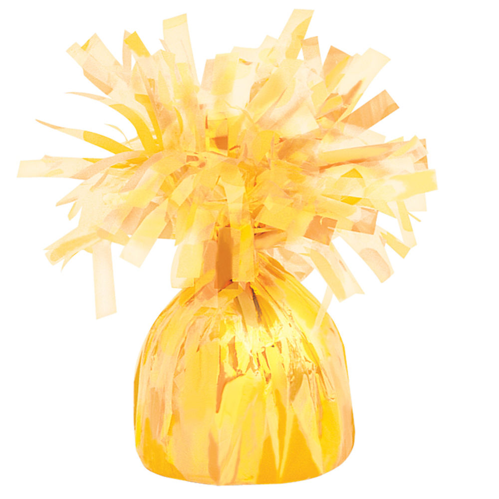 SALE Gewicht fr Heliumballon / Folienballon mit Folienfransen, Gewicht: ca. 175 g, Farbe: Gelb