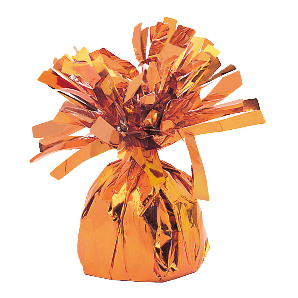 SALE Gewicht fr Heliumballon / Folienballon mit Folienfransen, Gewicht: ca. 175 g, Farbe: Orange