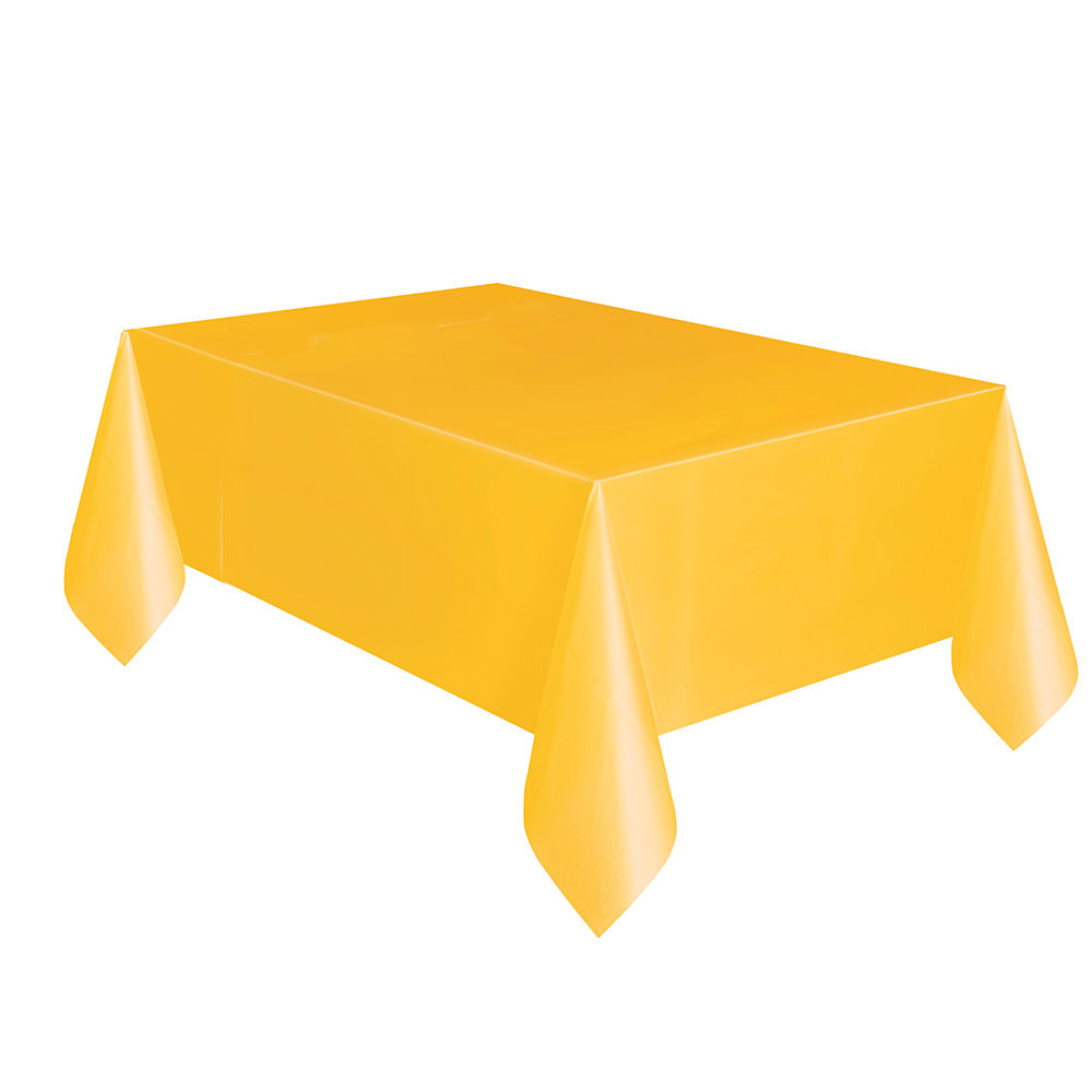 NEU Mehrweg-Tischdecke aus Kunststoff, Größe ca. 137x274cm, gelb