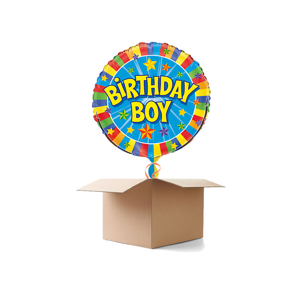 SALE Folienballon Birthday Boy, fr Kindergeburtstag Junge, beidseitig bedruckt, Gre: ca. 45 cm