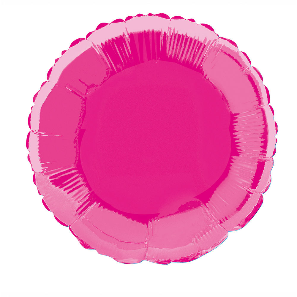 SALE Folienballon Rund Unifarben, Premiumqualit�t, beidseitig bedruckt, Gr��e: ca. 45 cm, Farbe: Pink