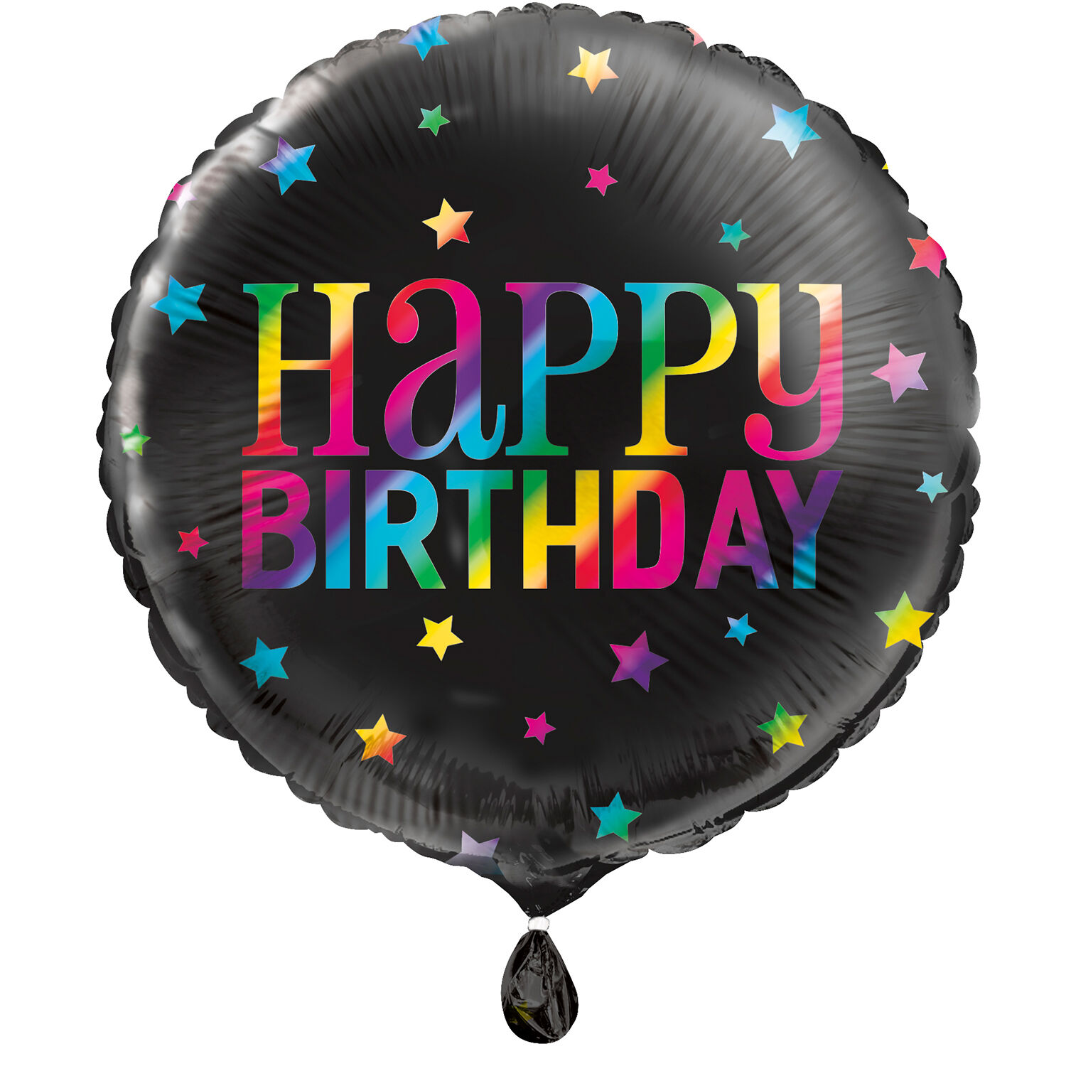 SALE Folienballon Happy Birthday Rainbow Stars, 45cm