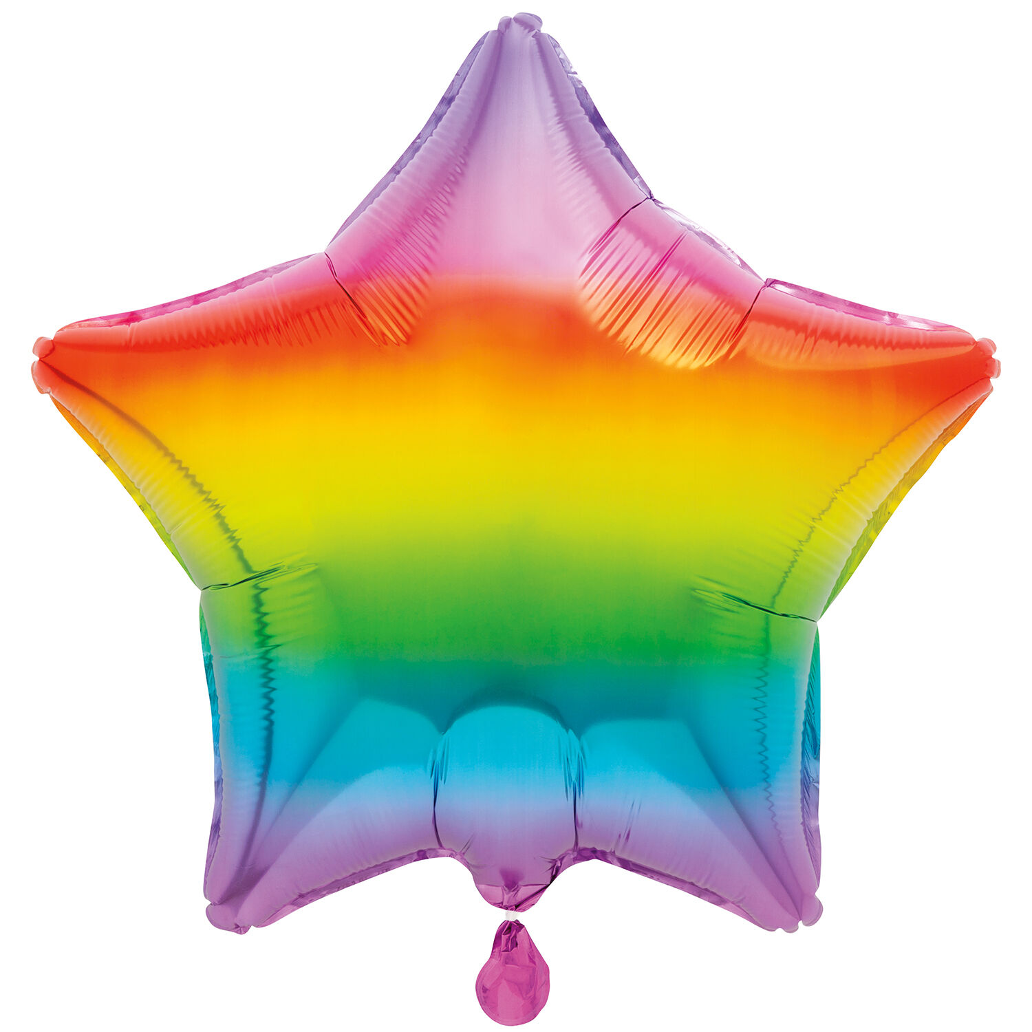 SALE Folienballon Stern Regenbogen, 45cm