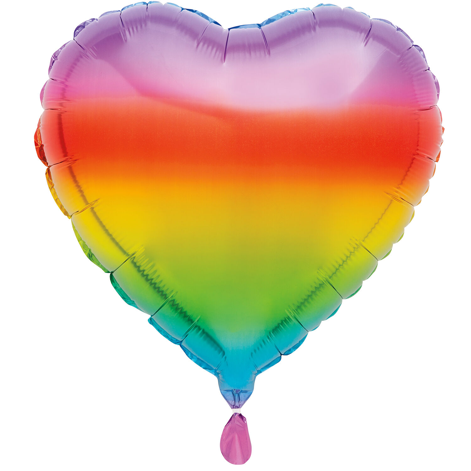 SALE Folienballon Herz Regenbogen, 45cm