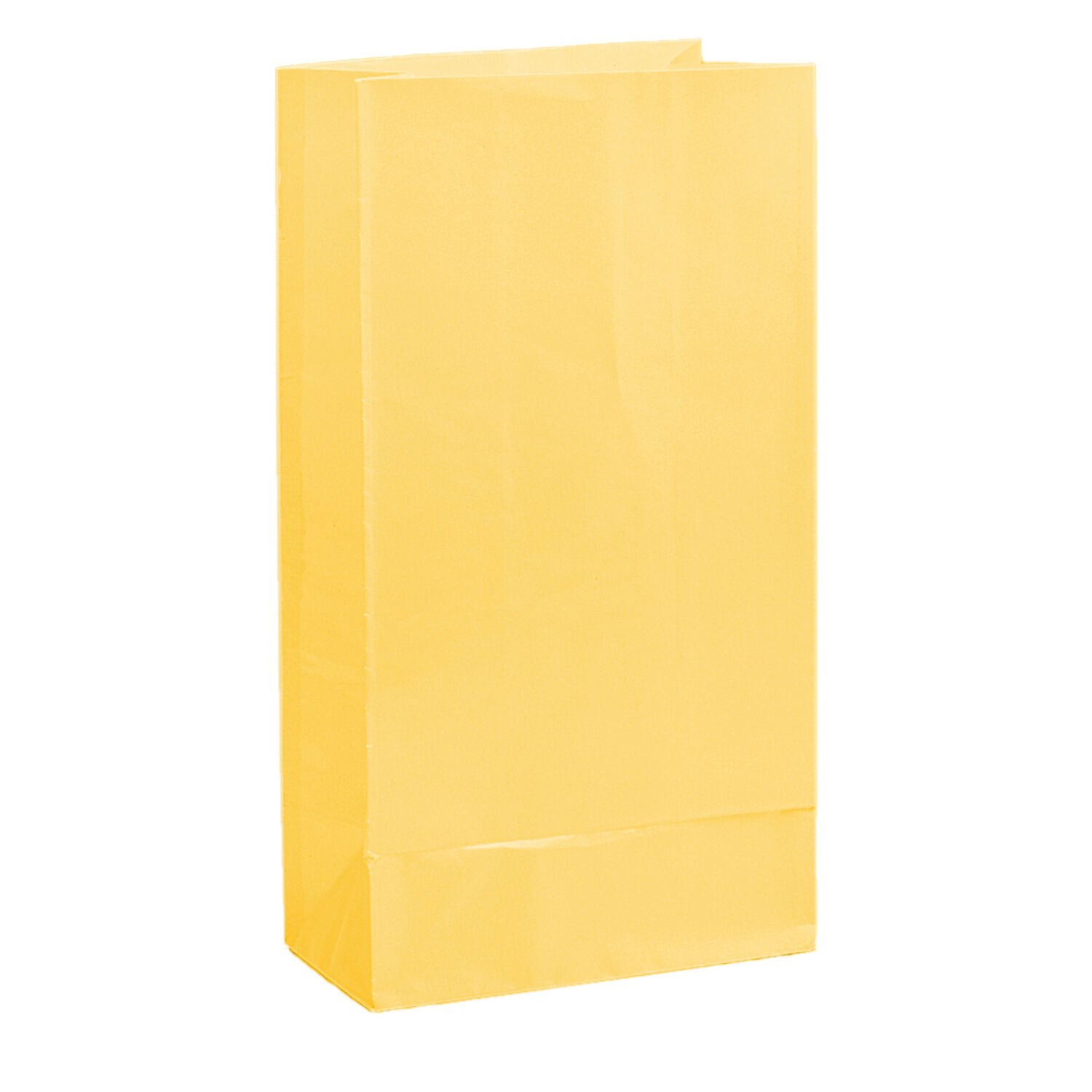 NEU Geschenktüten aus Papier, gelb, 25x12cm, 12 Stück
