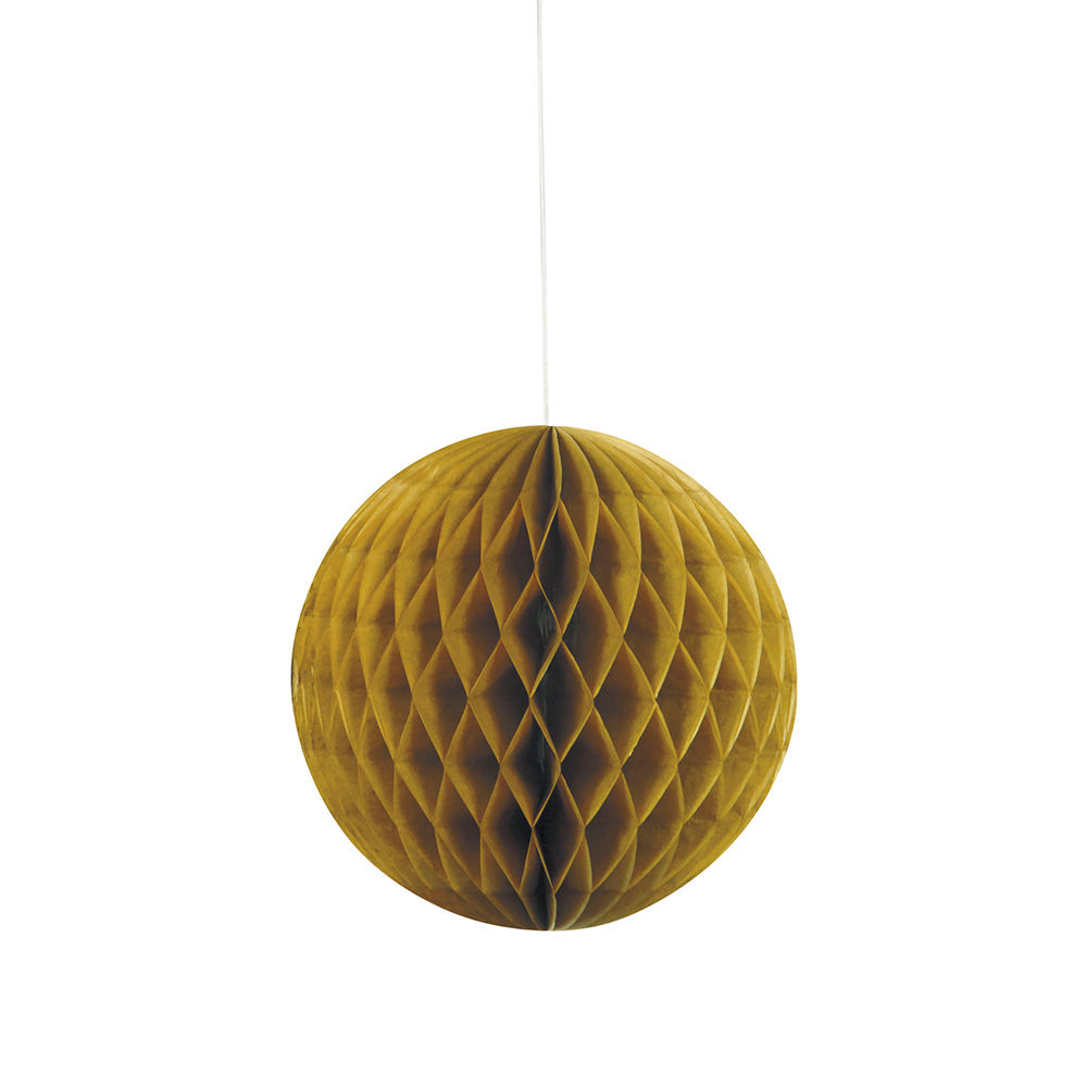 SALE Wabenball / Pompom aus Papier, Raumdeko zum Aufhngen, Gre: ca. 20 cm, Gold