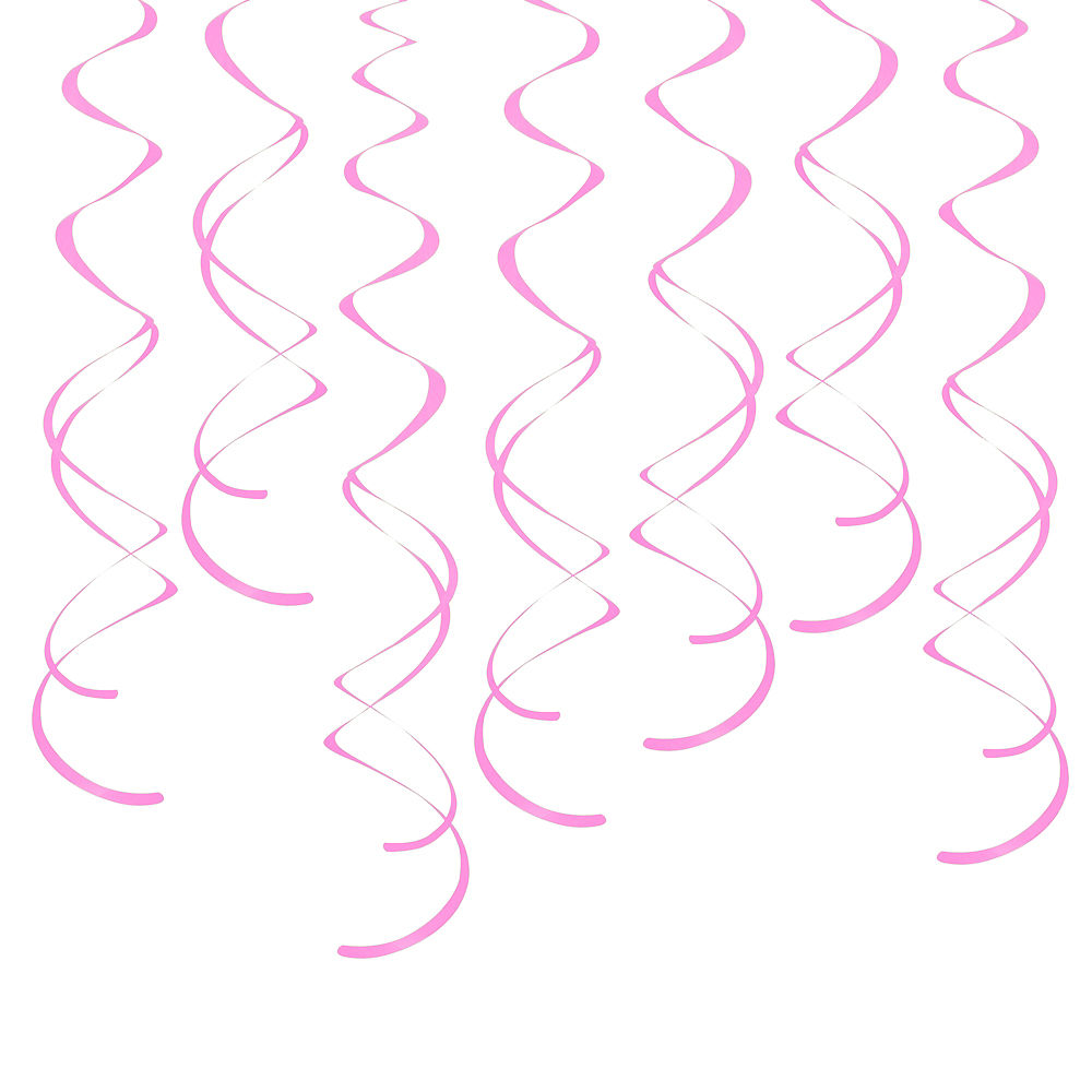 Girlande spiralförmig / Deckenhänger, Länge: ca. 7,9 cm, 8 Stück, Farbe: Rosa