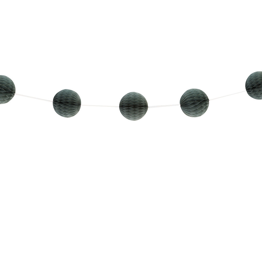 SALE Girlande mit Wabenbllen, Raumdeko, Lnge: ca. 213 cm, Farbe: Silber