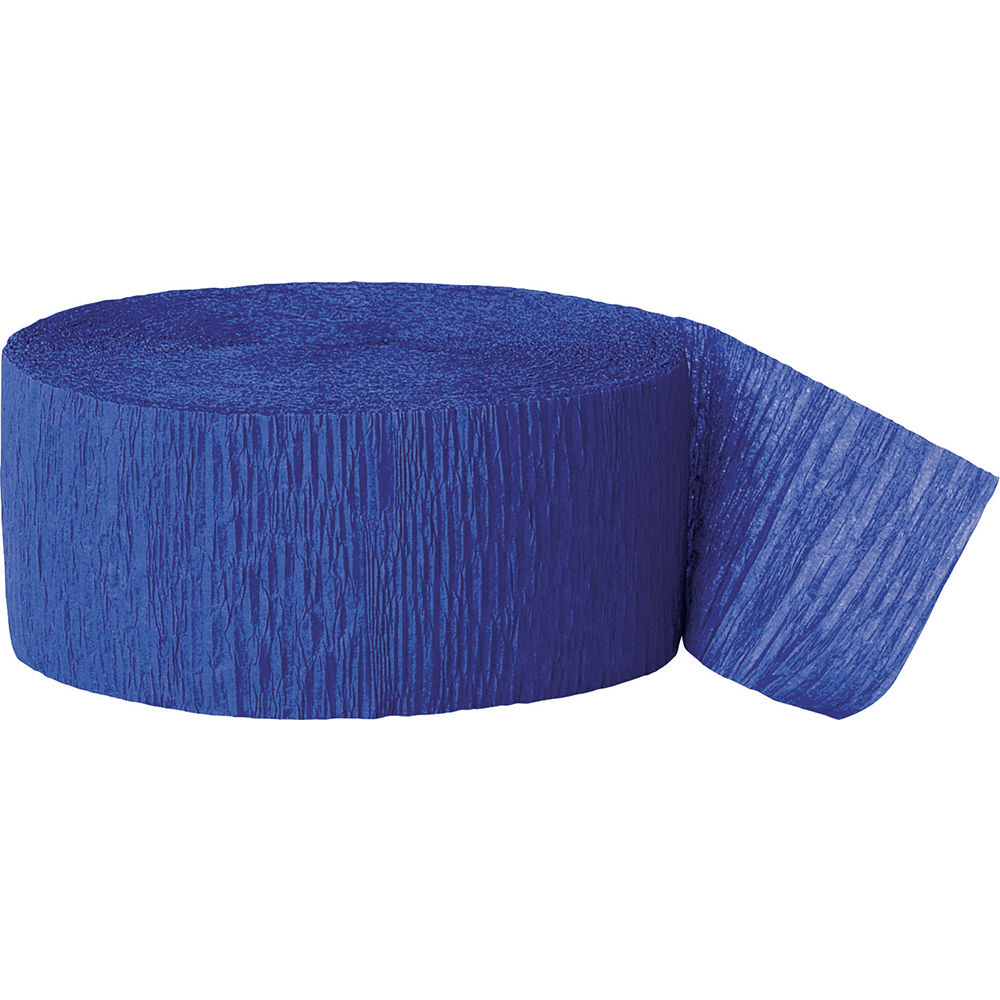 Kreppband / Krepppapier, Lnge: ca. 24 m, Farbe: Knigsblau