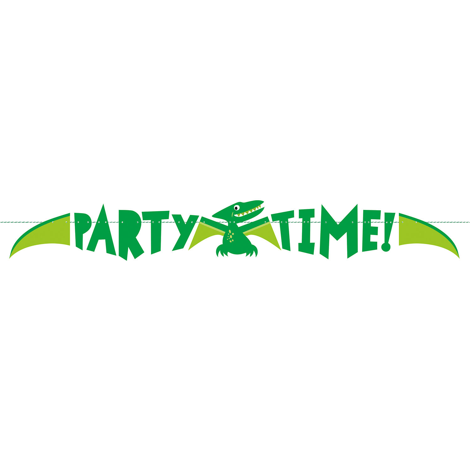SALE Girlande Party Time Dinosaurier Party, ca. 140cm, grn