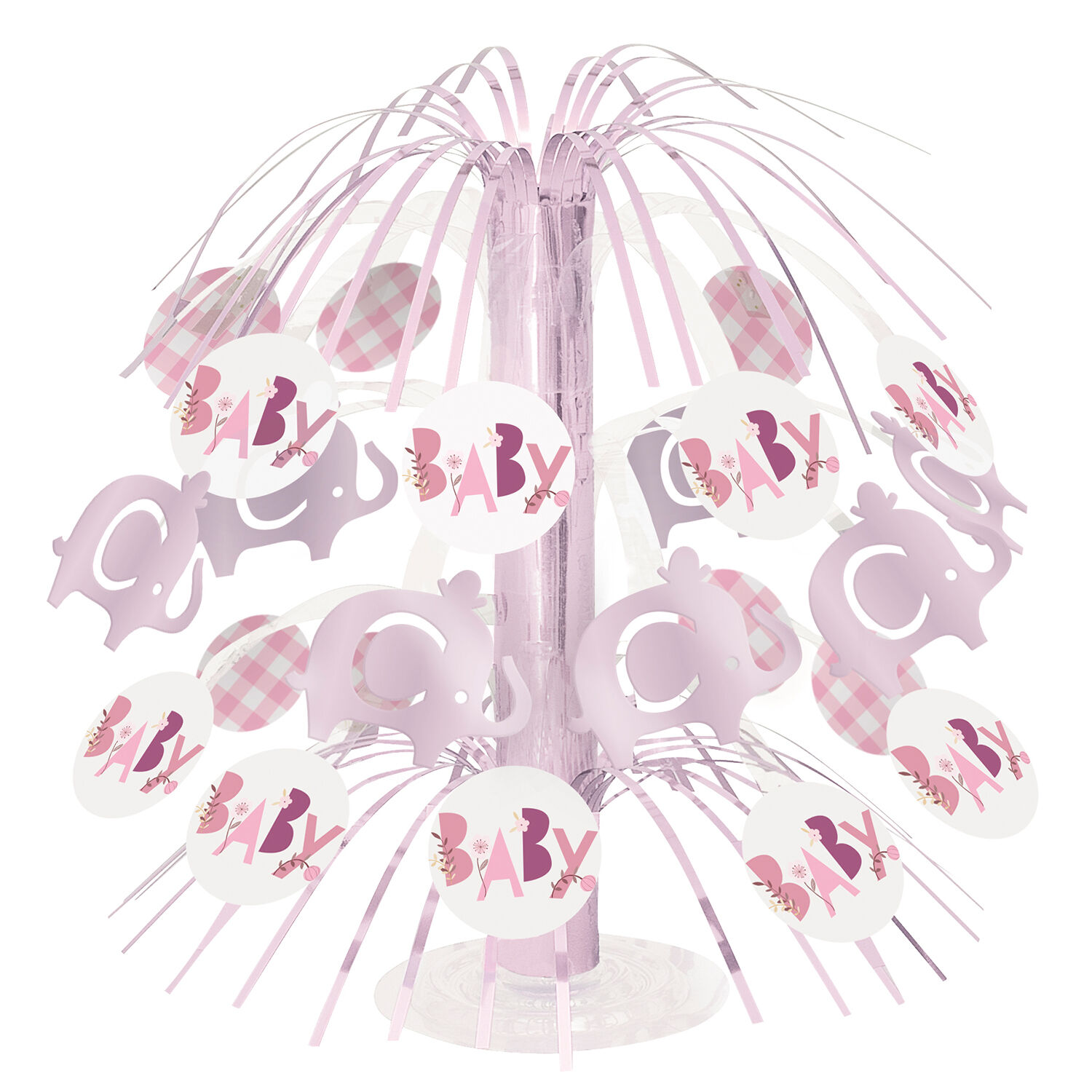 SALE Tischdeko Kaskade Babyparty rosa Elefant, 22cm