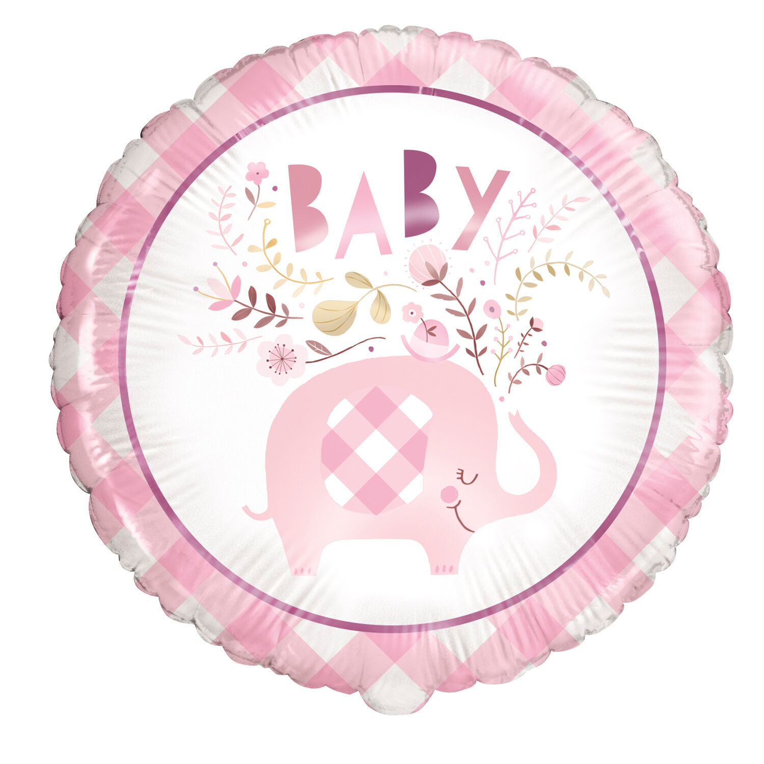 SALE Folienballon Babyparty rosa Elefant, 45 cm
