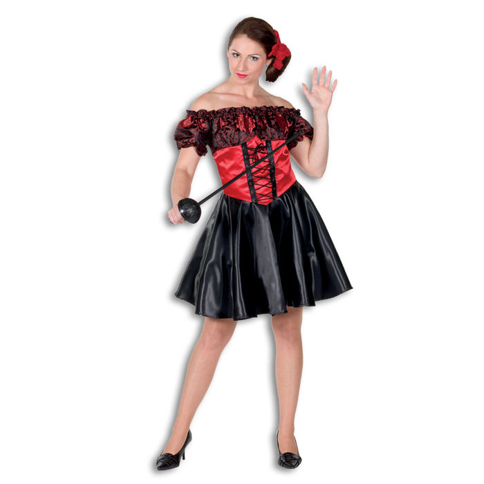 SALE Damen-Kostüm Schwarze Bandita, Gr. 42