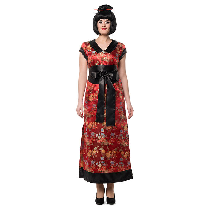 SALE Damen-Kostüm chinesisches Kleid, rot, Gr. 34