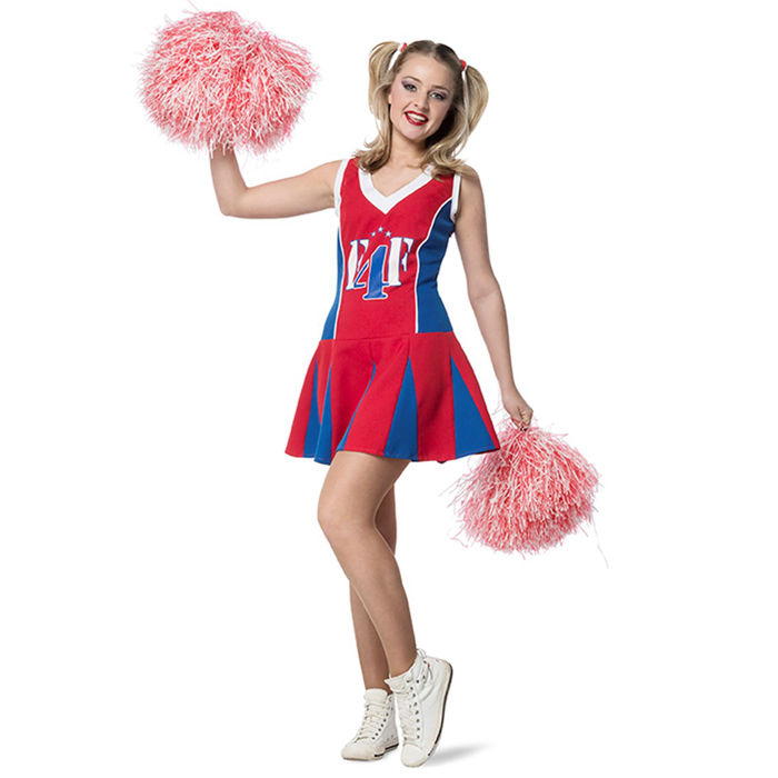 SALE Damen-Kostüm Cheerleader rot-blau Gr. 40