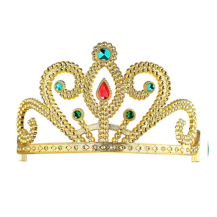 Diadem, gold, mit Schmucksteinen