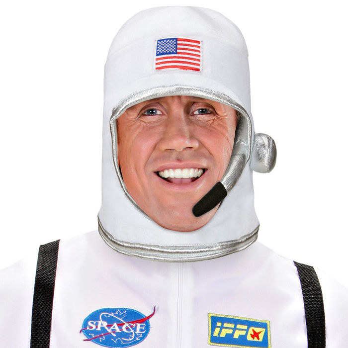 Helm Astronaut, weiß, aus Stoff