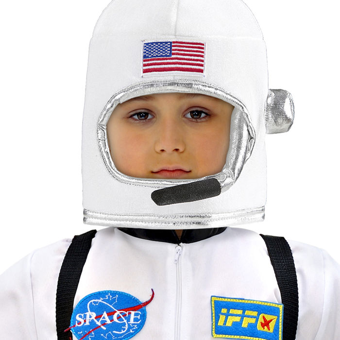 Helm Astronaut für Kinder, weiß, aus Stoff Bild 2