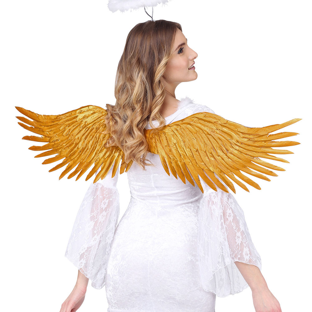 Flugel Goldener Engel 100 Cm Federflugel Engelsflugel Kostum Accessoires Basic Kostum Zubehor Produkte Party Discount De