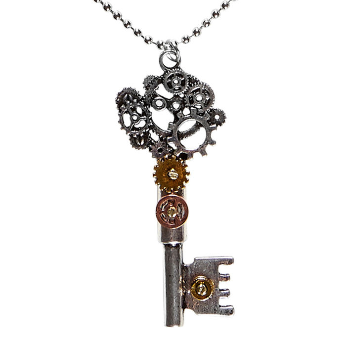 Kette Steampunk mit Schlssel Bild 2