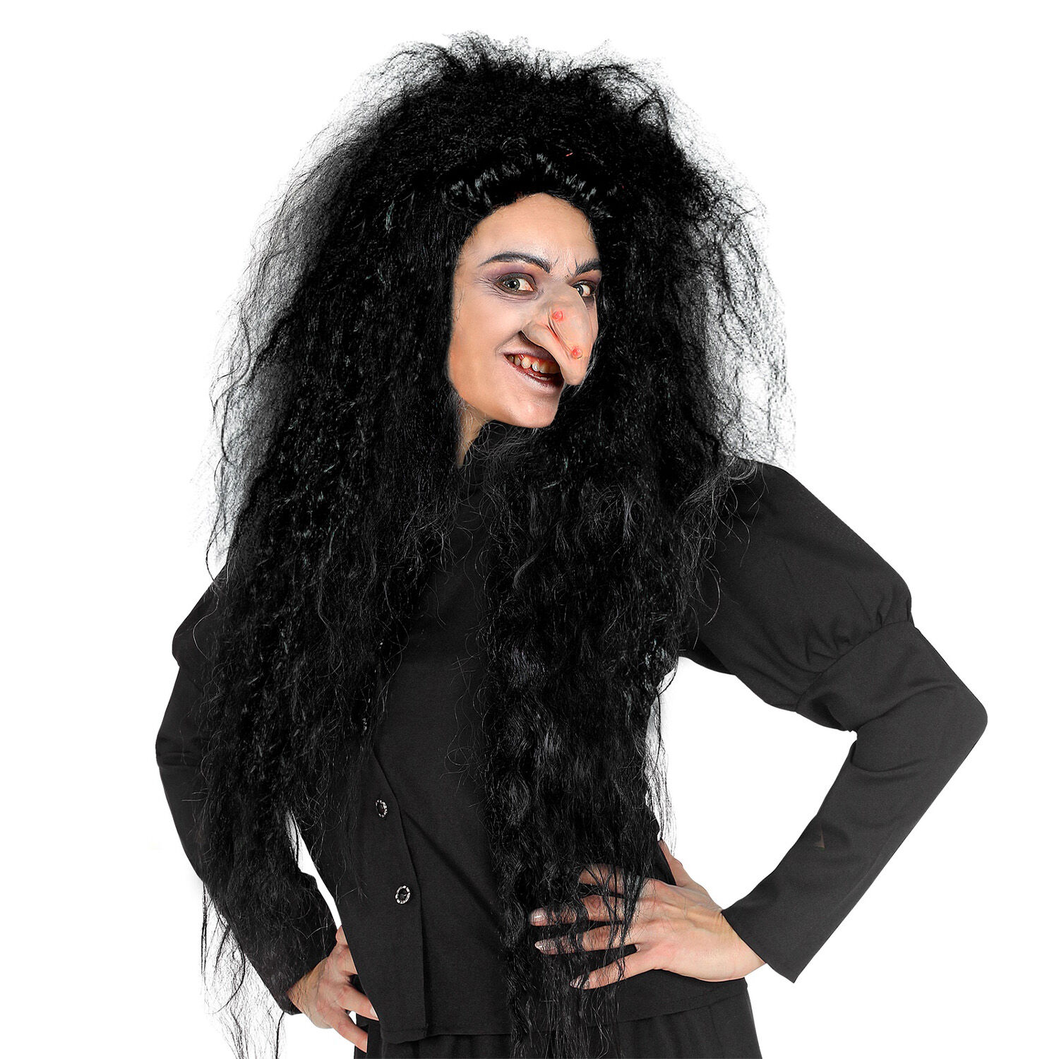 NEU Percke voluminses Hexenhaar, schwarz