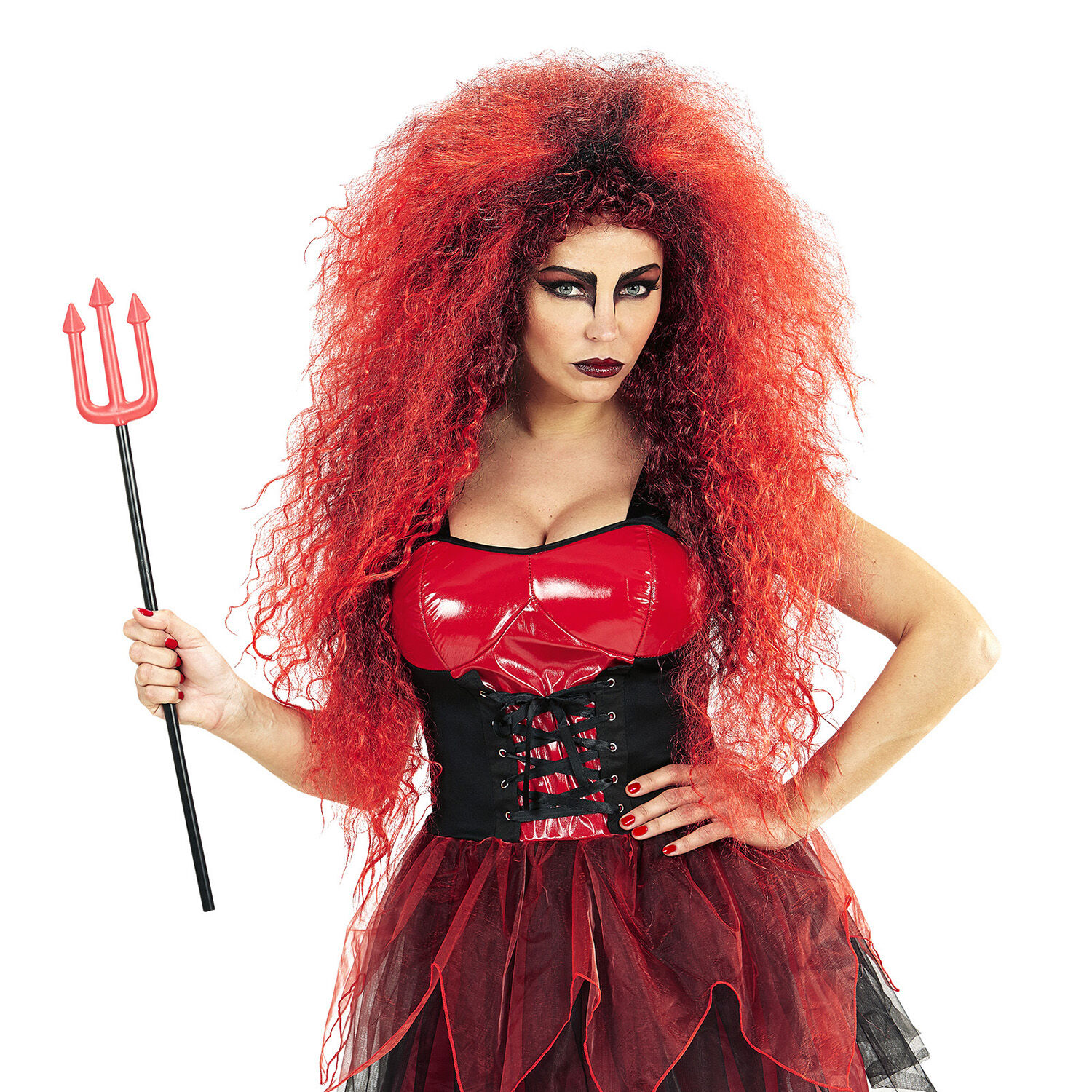NEU Percke wilde Teufelin, schwarz-rot Bild 2