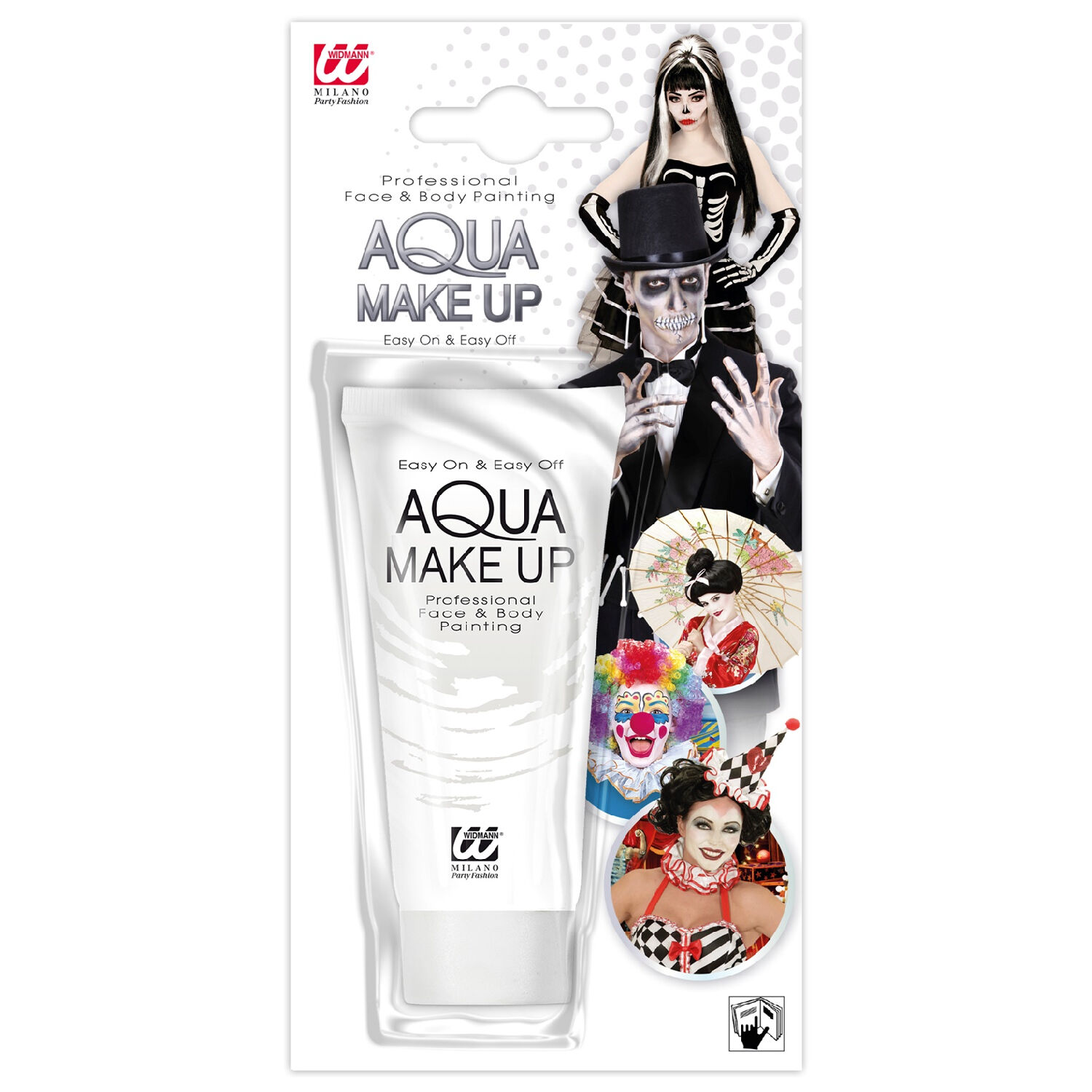 NEU Profi-Aqua-Schminke auf Wasserbasis, fr Karneval, Kinderschminken & Theater, 30 ml, Wei Bild 2
