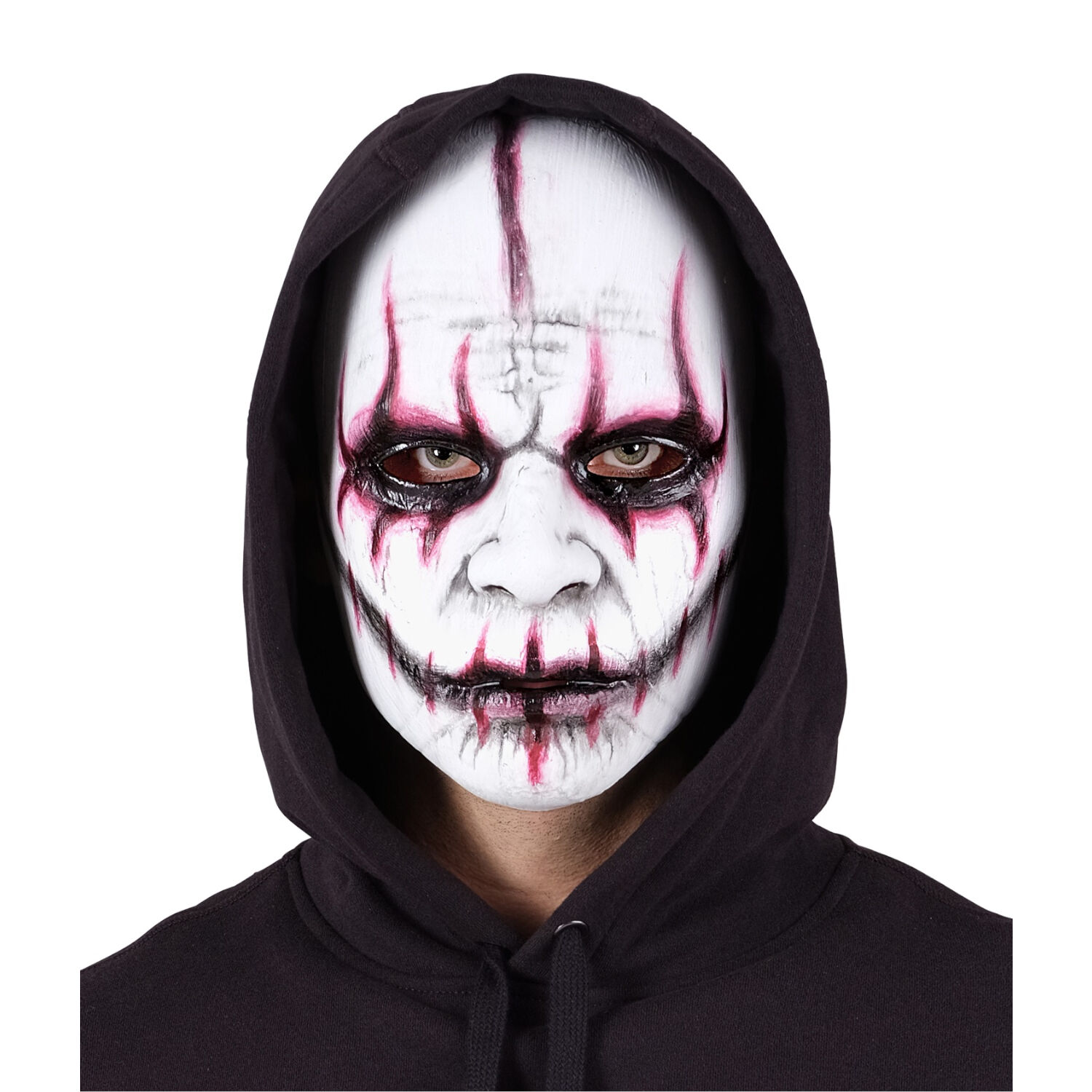 Halloween Maske Evil Joker, wei Bild 2