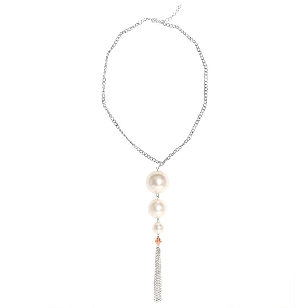 Kette Charleston Perlenschmuck, beige Bild 2