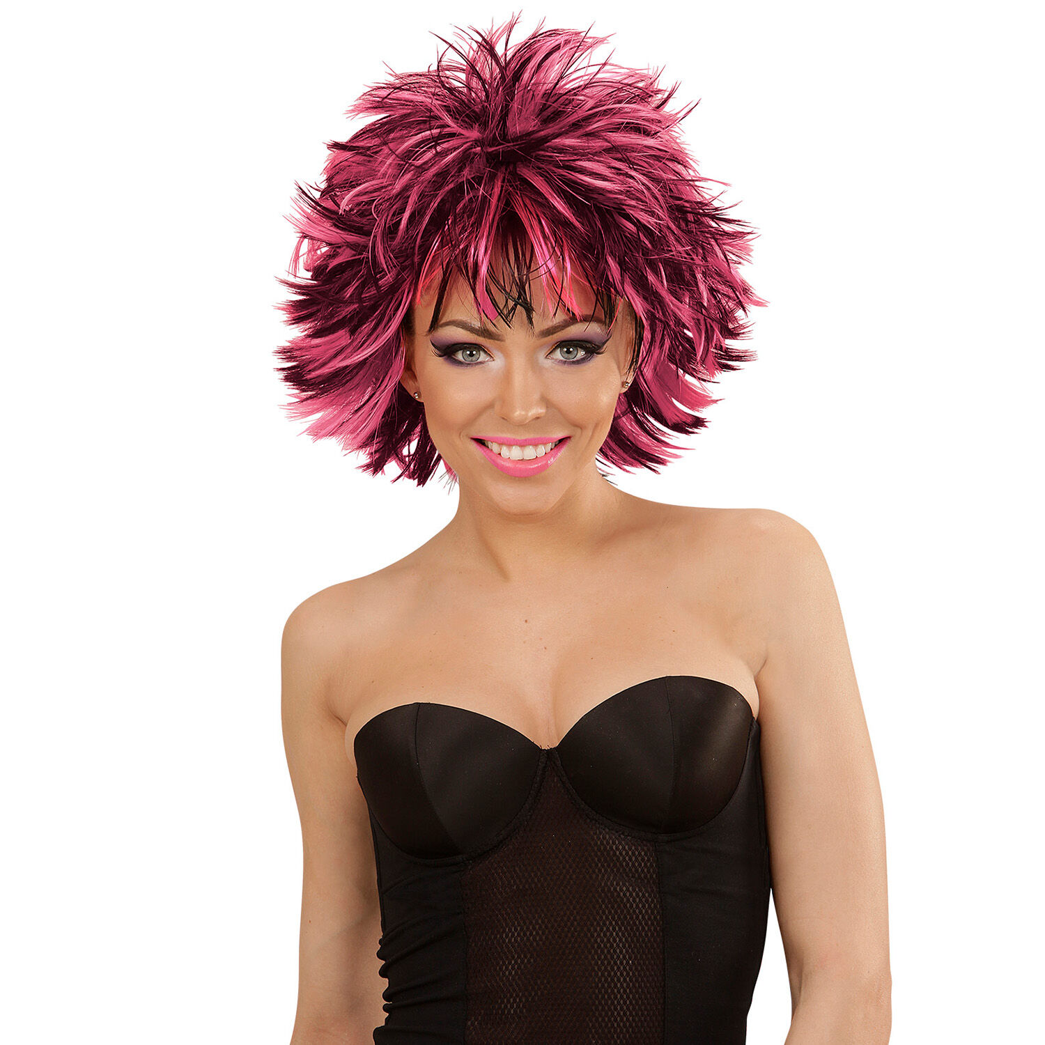 NEU Percke Steamy, schwarz-pink Bild 3