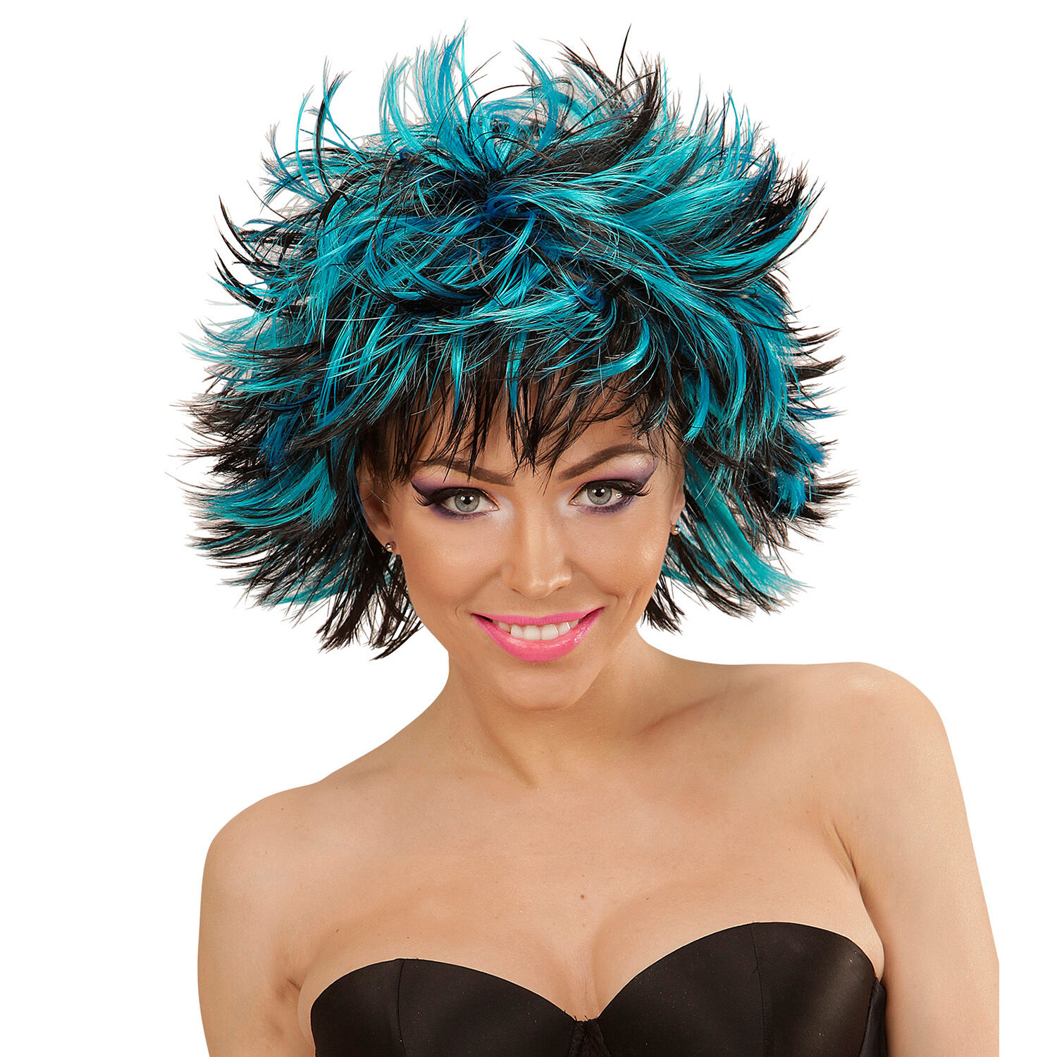 NEU Percke Steamy, schwarz-blau Bild 2