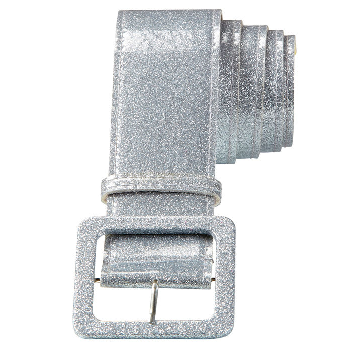 Glittergrtel, silber, 120 cm