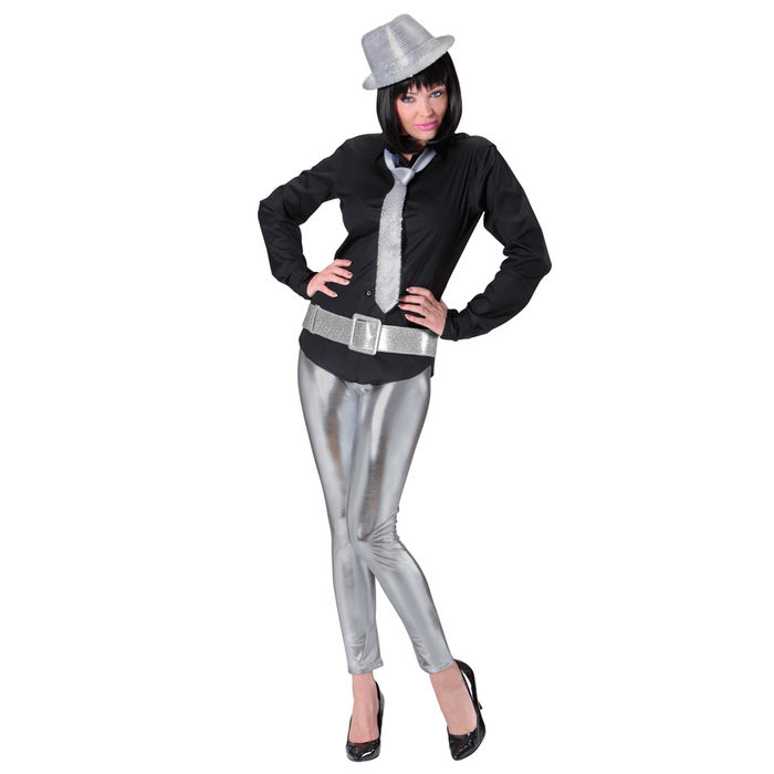 Glittergrtel, silber, 120 cm Bild 2
