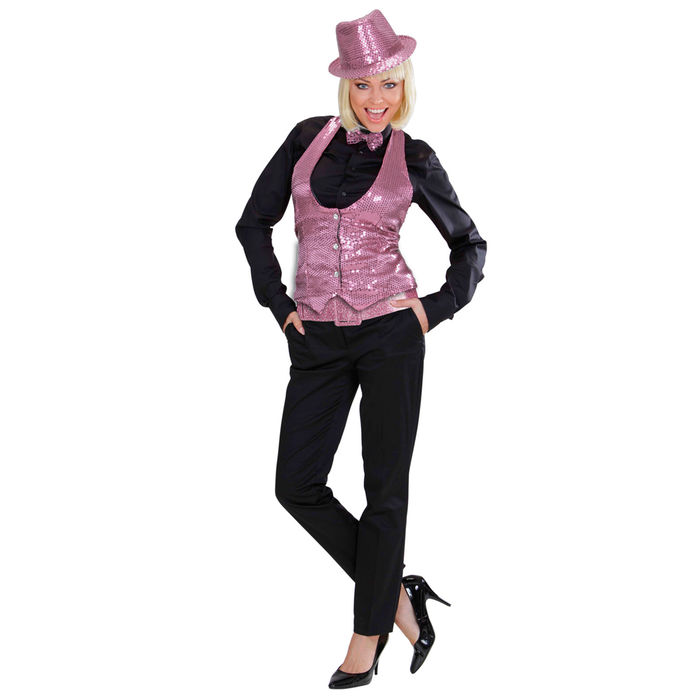 Glittergrtel, pink, 120 cm Bild 2