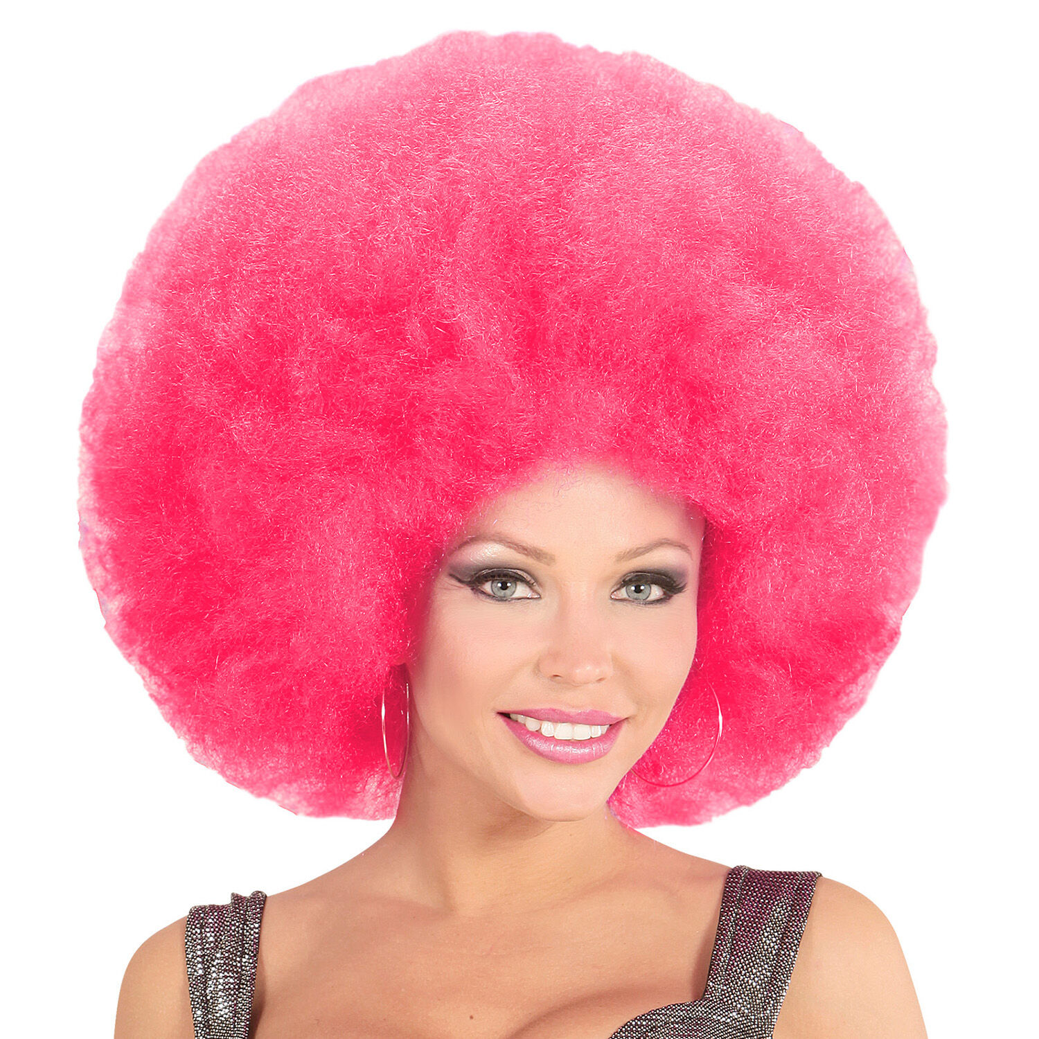 NEU Percke Riesenafro, pink Bild 2