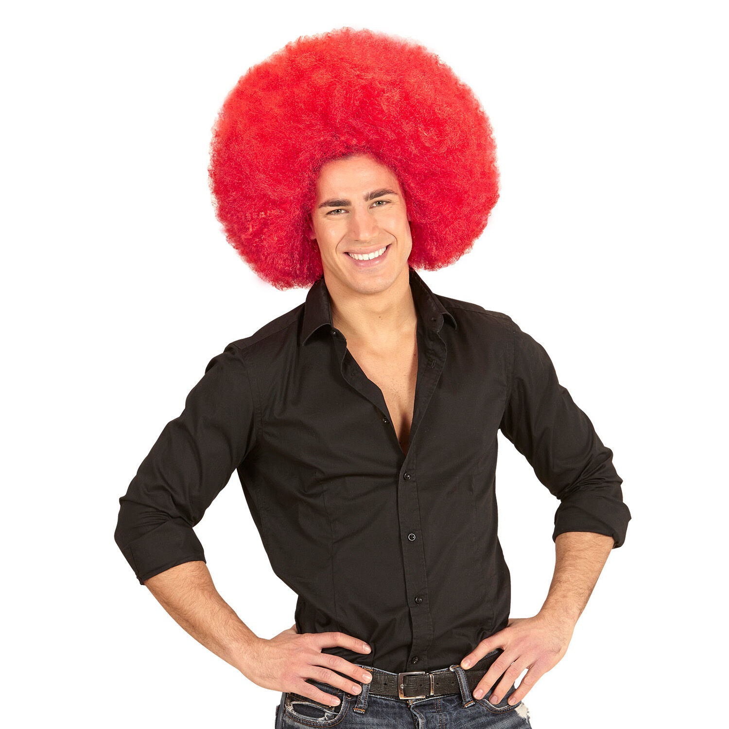 NEU Percke Riesenafro, rot Bild 4