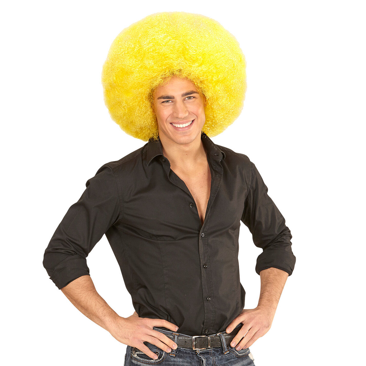 NEU Percke Riesenafro, gelb Bild 4