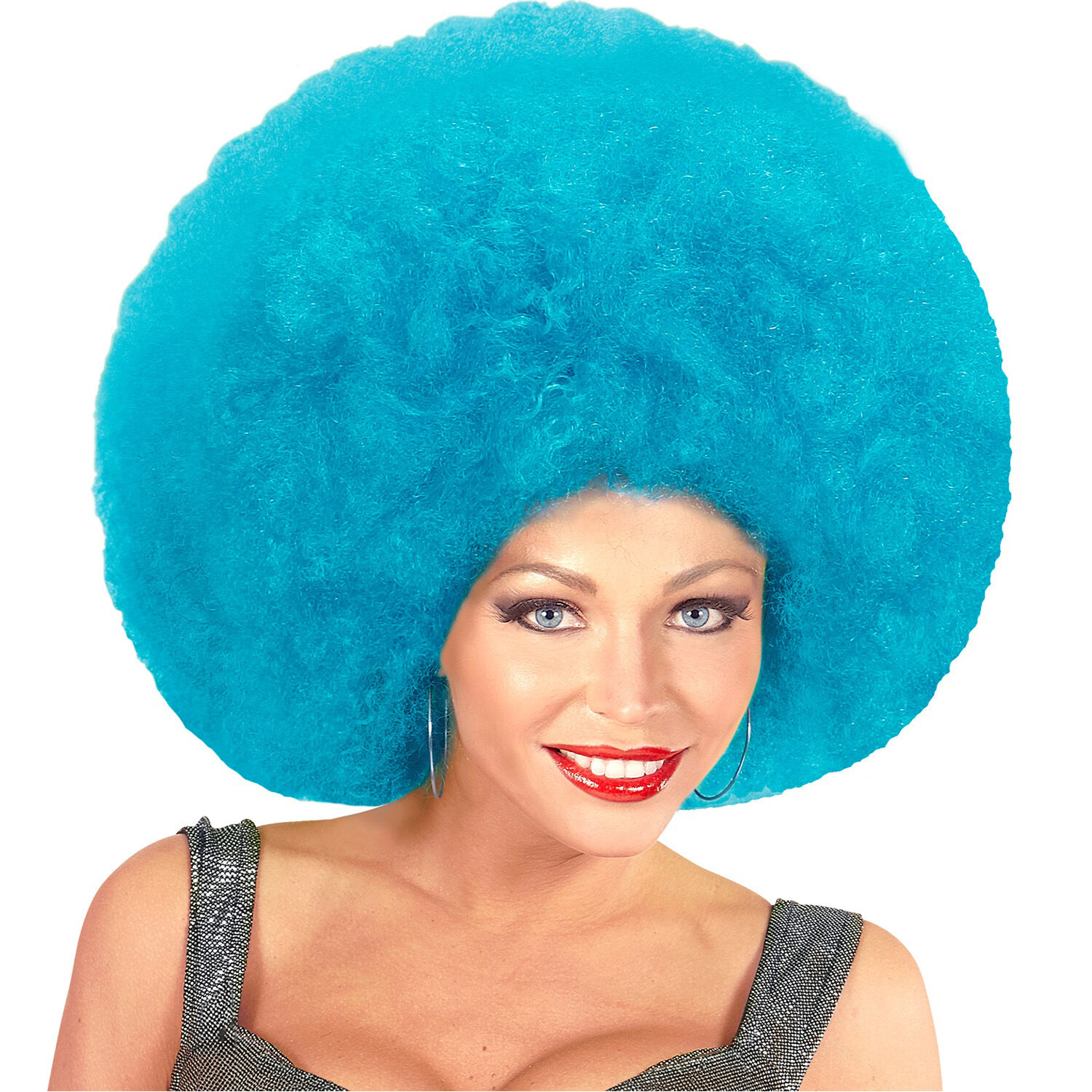 NEU Percke Riesenafro, hellblau Bild 2