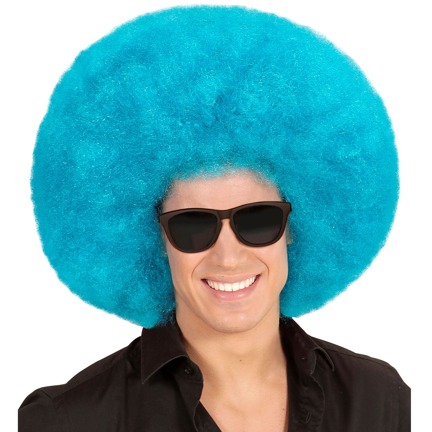 NEU Percke Riesenafro, hellblau Bild 3