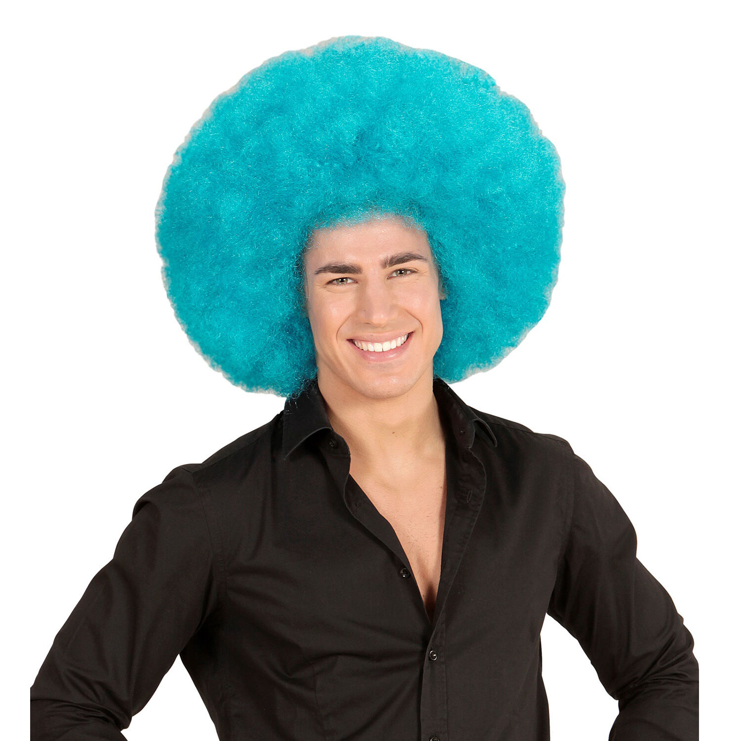 NEU Percke Riesenafro, hellblau Bild 4